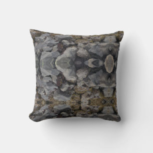 seashore rocks reflected cushion