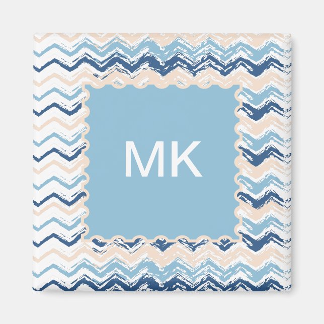 Seashore Scribble ZigZag Magnet (Front)