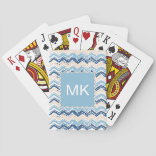 Seashore Scribble ZigZag Playing Cards