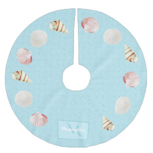 Seashore Seashells Christmas Tree Skirt