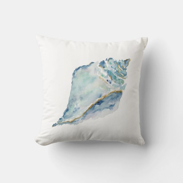 Seashore Shell Throw Pillow (Front)