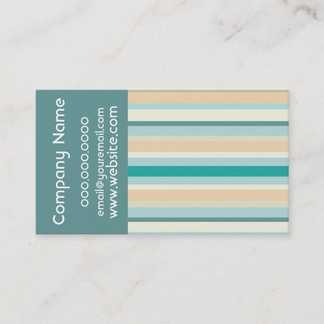 Seashore Stripes Pattern Business Card (Front)