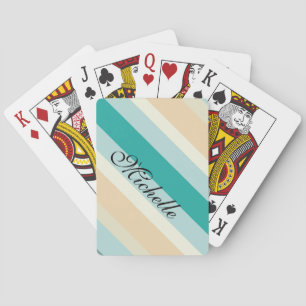 Seashore Stripes Pattern Playing Cards