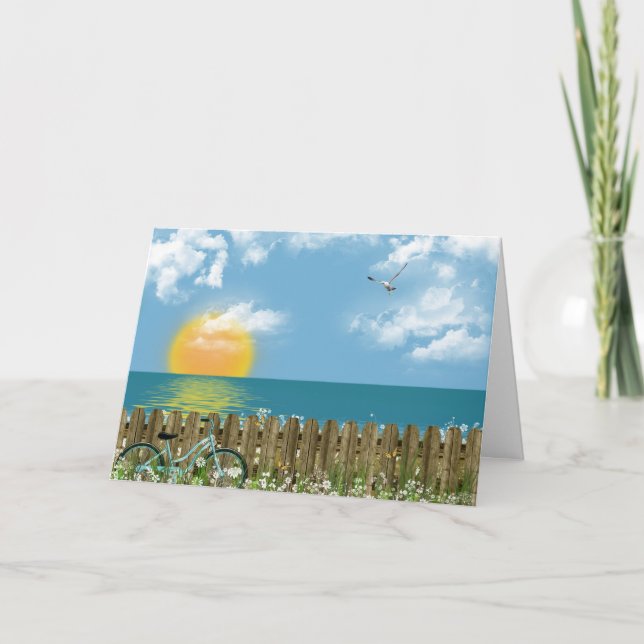 Seashore thinking of you card (Front)