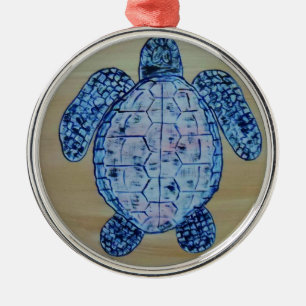 Seashore Turtle Metal Tree Decoration