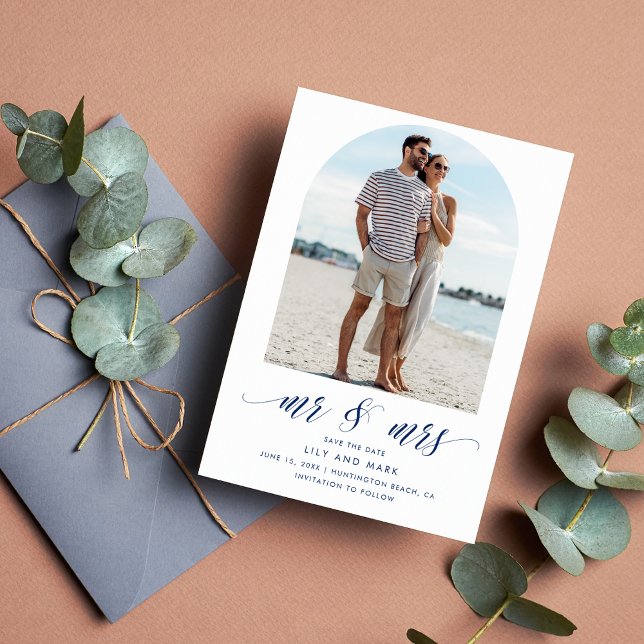 Seaside Arch Photo Beach Wedding  Save The Date (Creator Uploaded)