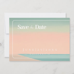 Seaside beach Flat Save The Date Card