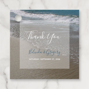 Seaside Beach & Sand Wedding Gift Favour Tags