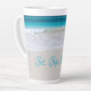 Seaside Beach Saying Tall Latte Mug