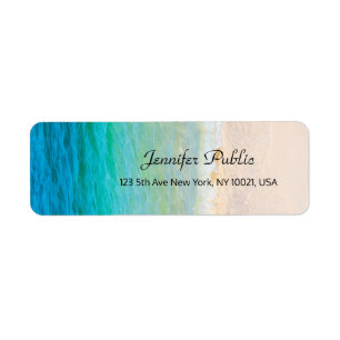 Seaside Beach Waves Sand Custom Handwritten Script