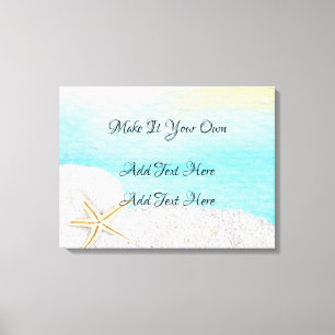 Seaside Beach White Sand Wedding Canvas Print