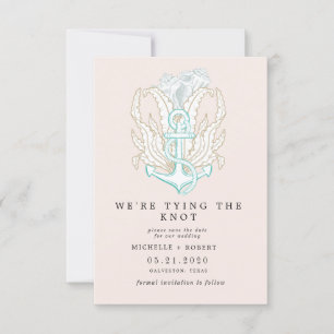seaside coastal elegant Photo Save The Date Invitation