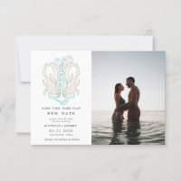 seaside coastal Photo Change the date Invitation