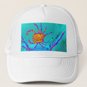 Seaside Cool Crab Trucker Hat