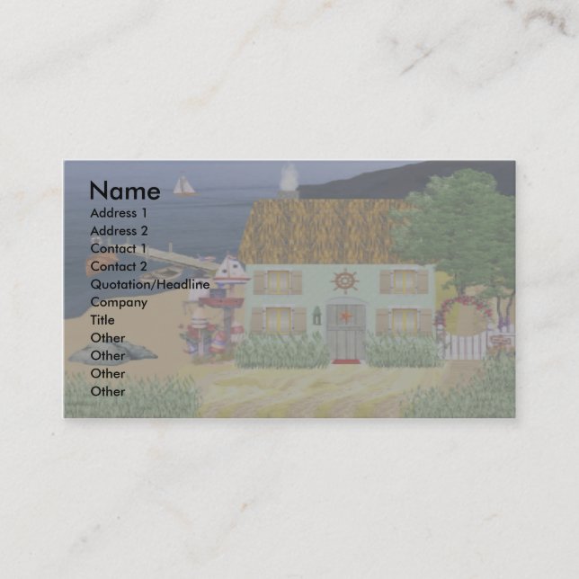 Seaside Cottage Business Cards (Front)