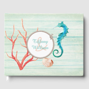 Seaside Cottage Chic Wedding Guest Book