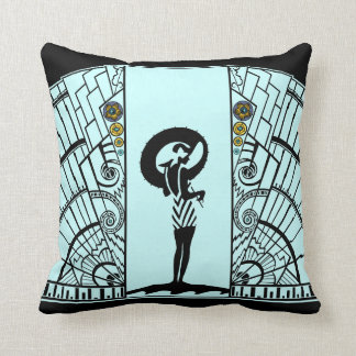 Seaside Deco in Aqua, Teal & Yellow Cushion
