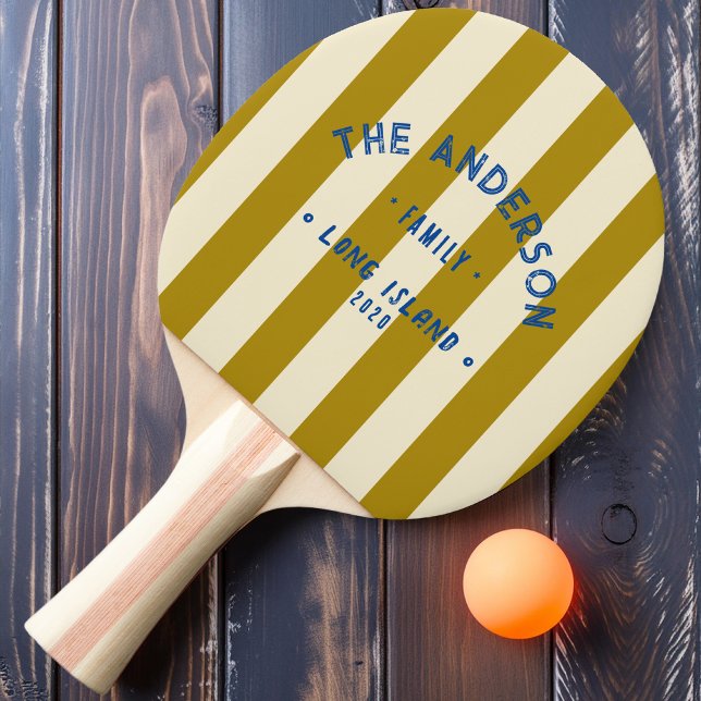 Seaside Desert Sage Striping & Family Name Ping Pong Paddle (Creator Uploaded)