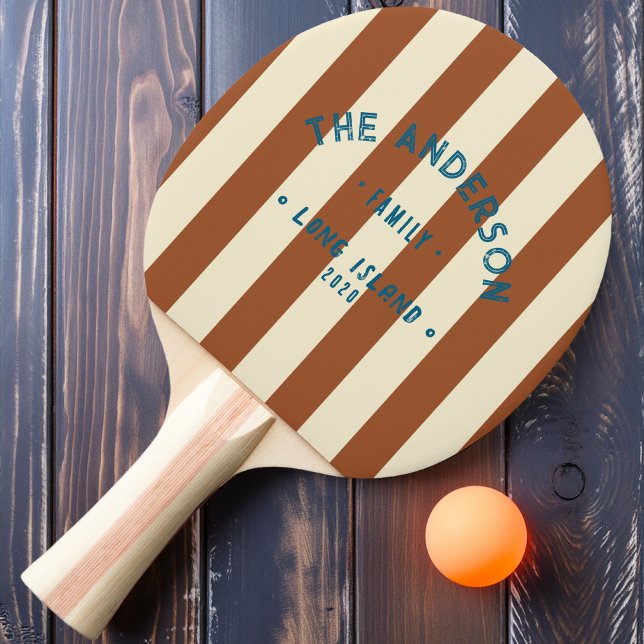 Seaside Desert Sun Striping & Family Name Ping Pong Paddle (Creator Uploaded)