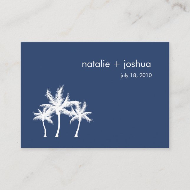 Seaside Dreams Wedding Directions Enclosure Card (Front)