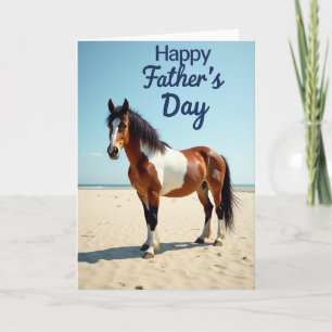 Seaside Equine Fathers Day Card