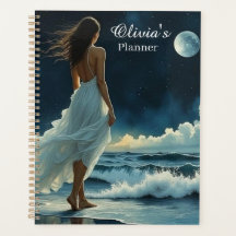 Seaside Escape under the Moon | Coastal Art