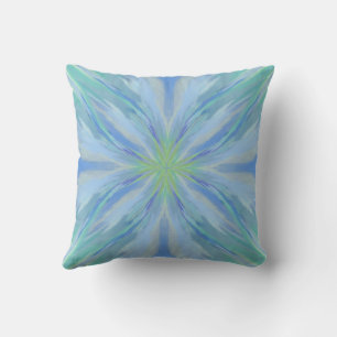 Seaside Floral Watercolor Abstract Pattern  Cushion