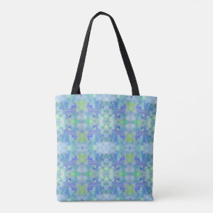 Seaside Floral Watercolor Abstract Repeat Pattern  Tote Bag