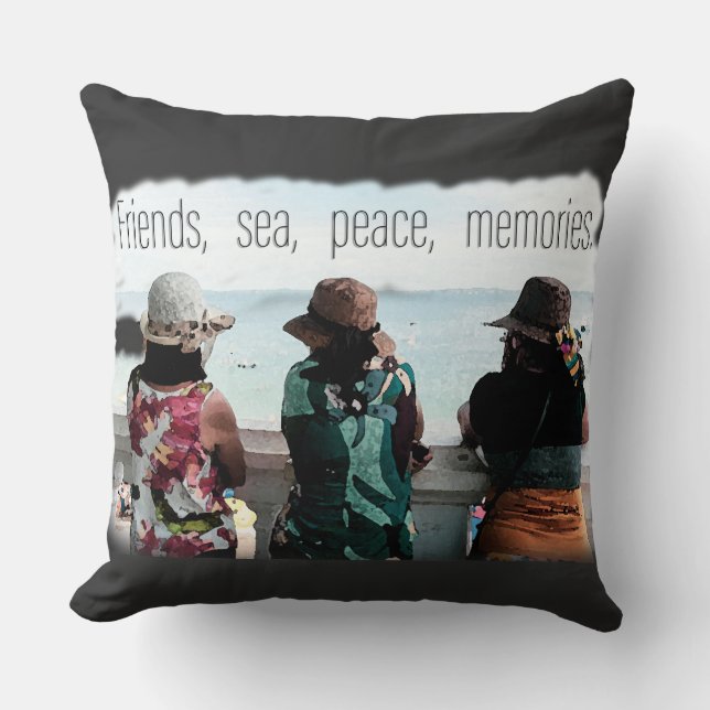 Seaside Friendship Memories Cushion (Front)