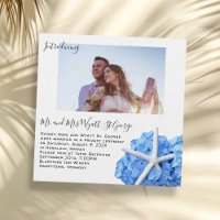 Seaside Garden Newlyweds Reception Only Invitation