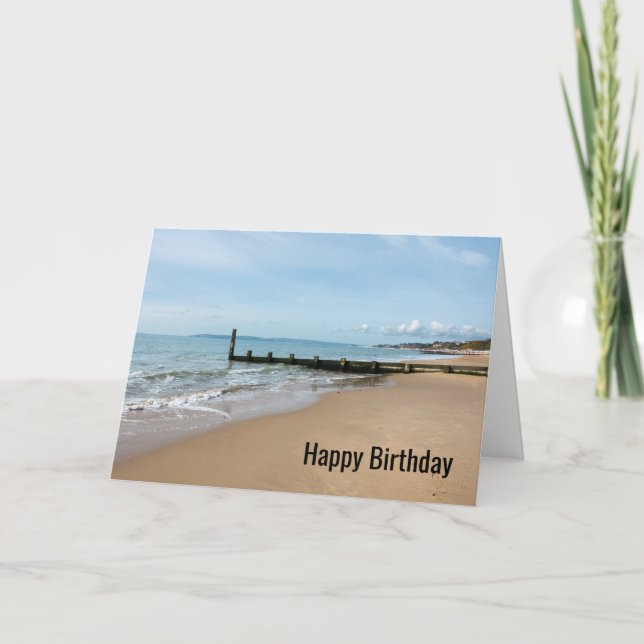Seaside Happy Birthday Card (Front)