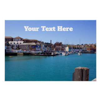 Seaside Harbor Tranquility - Glossy Poster