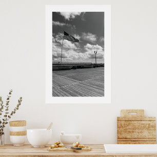 Seaside Heights Boardwalk Beach Flag Poster