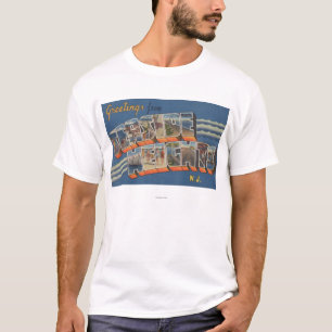 Seaside Heights, New Jersey - Large Letter Scene T-Shirt