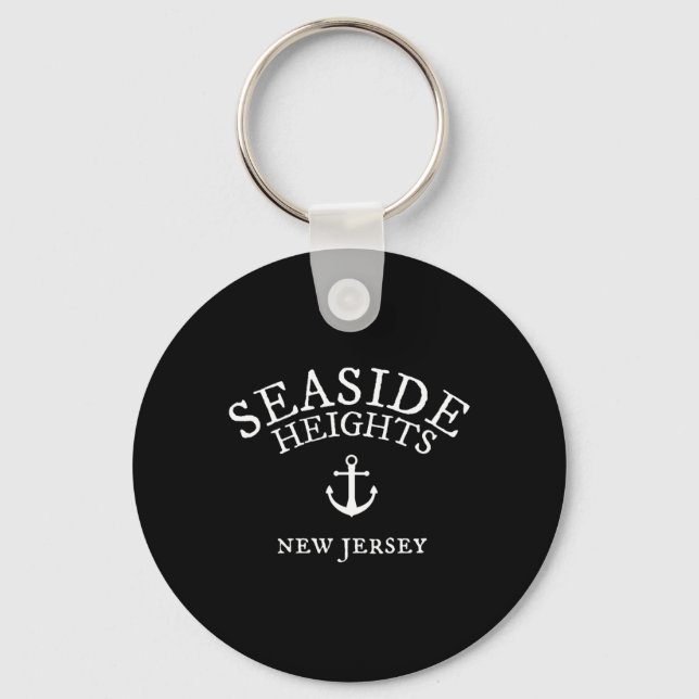Seaside Heights Nj Shirt, New Jersey Sea Town  Key Ring (Front)
