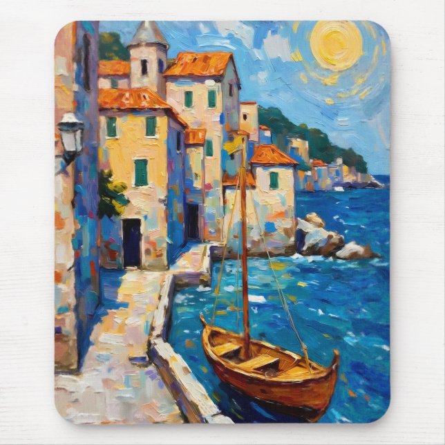 Seaside in Europe Mouse Pad (Front)