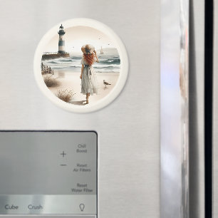 Seaside Lighthouse Stroll Magnet