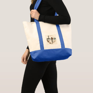 Seaside Lighthouse Stroll Tote Bag