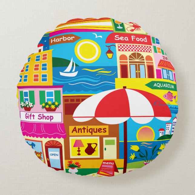 Seaside Memories Round Cushion (Front)