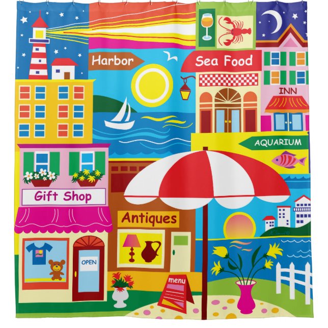 Seaside Memories Shower Curtain (Front)