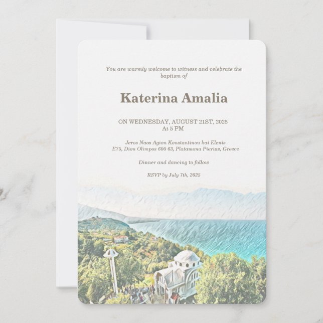 Seaside Mosaic Invitation (Front)