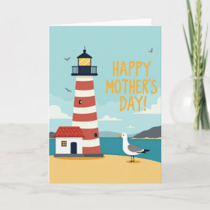 Seaside Mothers Day Message Card