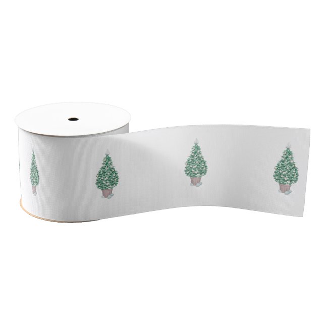 Seaside New England Christmas Tree Grosgrain Ribbon (Spool)