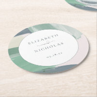 Seaside Ocean Glass | Monogram Wedding