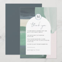 Seaside Ocean Glass | Wedding Table Thank You Card