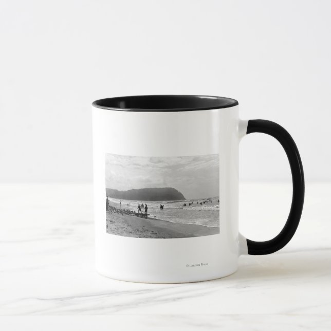 Seaside, Oregon Bathers and Tillimook Head Mug (Right)