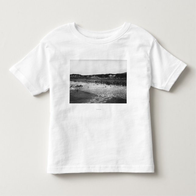 Seaside, Oregon Bathing Hour Beach Scene Toddler T-Shirt (Front)