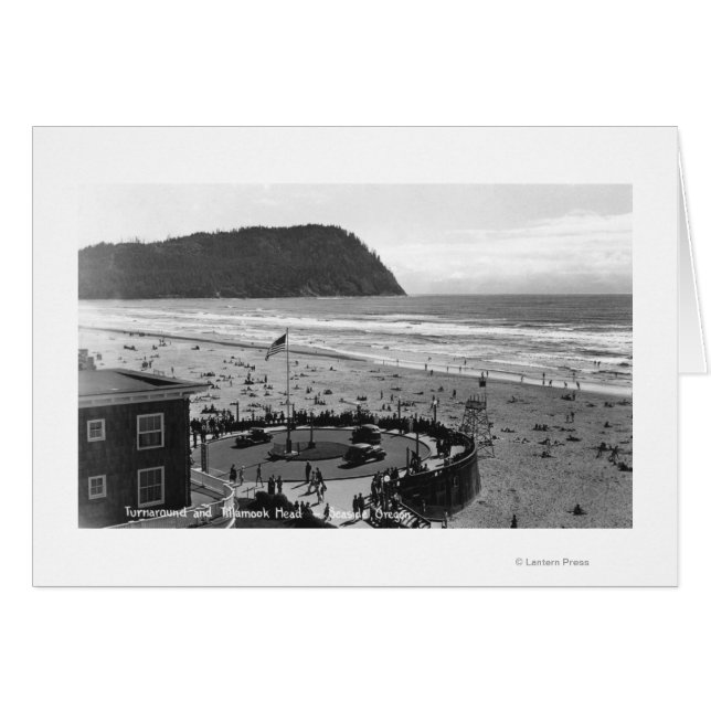 Seaside, Oregon Beach Scene from Air Photograph (Front Horizontal)