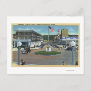 Seaside, Oregon - Broadway from Trail's End Postcard