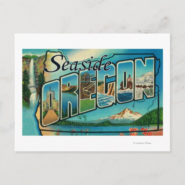Seaside, Oregon - Large Letter Scenes 2 Postcard (Front)